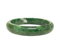 BlingNook Women's Jade Bracelet, Natural Gradient Green Stone Bracelet with Case Healing Protection of Fortune Good Luck Jewelry Gift, 64mm/2.51in, Jade, No Gemstones