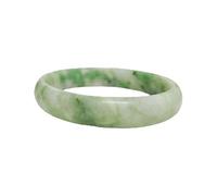 BlingNook Women's Jade Bracelet, Natural Gradient Green Stone Bracelet with Case Healing Protection of Fortune Good Luck Jewelry Gift, 62mm/2.44in, Jade, No Gemstones