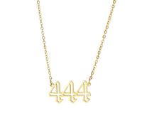 BlingNuts Angle Number Necklace for Women 111 222 333 444 555 666 777 888 999 Lucky Numbers Gift Jewelry Christmas Family Friends Anniversary Birthday Stainless Steel, Stainless Steel, No Gemstone
