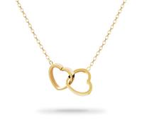 BlingNuts Double Hearts Necklace for Women Love Gift Jewelry for Anniversary Valentines Birthday Forever Love Infinity Necklace, F, Stainless Steel, No Gemstone