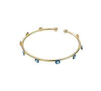 BlingNuts Fatima Hamsa Hand Evil Eye Bracelets for Women Good Luck Cuff Wrap Bangle Protection Bracelet, F, Stainless Steel, no gemstone