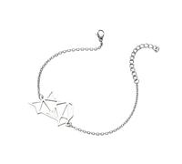 BlingNuts Geometric Hollow Bracelet Stainless Steel Dog Fox Bee Unicorn Bracelet Charm Animal Elements Jewelry Gifts, F, Stainless Steel, no gemstone