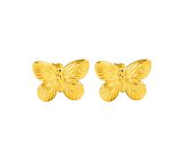 BlingNuts Gold Butterfly Stud Earrings for Women Dainty Studs Earrings Handmade Minimalist Jewelry for Women Mom Daughter Wife, F, Stainless Steel, No Gemstone