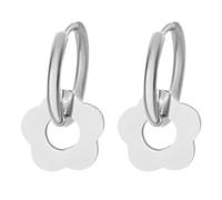 BlingNuts Gold Flower Hoop Earrings for Women Bohemia Flower Charm Earrings Dainty Earrings Jewelry Gift, F, Stainless Steel, No Gemstone