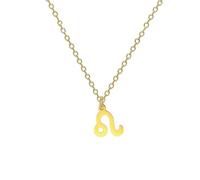 BlingNuts Gold Zodiac Sign Necklace Horoscope Constellation Astrology Charm Pendant Necklace for Birthday Christmas Anniversary, F, Stainless Steel, No Gemstone