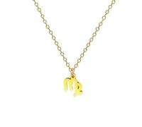 BlingNuts Gold Zodiac Sign Necklace Horoscope Constellation Astrology Charm Pendant Necklace for Birthday Christmas Anniversary, F, Stainless Steel, No Gemstone