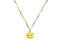 BlingNuts Gold Zodiac Sign Necklace Horoscope Constellation Astrology Charm Pendant Necklace for Birthday Christmas Anniversary, F, Stainless Steel, No Gemstone