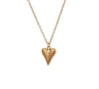 BlingNuts Heart Choker Neckalce for Women Dainty Tiny Heart Pendant Necklace Stainless Steel Simple Trendy Jewelry for Women, F, Stainless Steel, No Gemstone