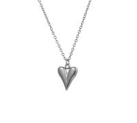 BlingNuts Heart Choker Neckalce for Women Dainty Tiny Heart Pendant Necklace Stainless Steel Simple Trendy Jewelry for Women, F, Stainless Steel, No Gemstone