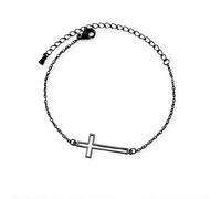 BlingNuts Holy Cross Bracelet for Women God Jesus Faith Bracelets for Christian, F, Stainless Steel, no gemstone