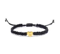 BlingNuts Initial Bracelets for Women Best Friend Birthday Graduation Letter A-Z Heart String Handmade Rope Braided Bracelet Minimalist Jewelry, F, Stainless Steel, no gemstone