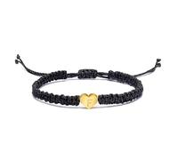 BlingNuts Initial Bracelets for Women Best Friend Birthday Graduation Letter A-Z Heart String Handmade Rope Braided Bracelet Minimalist Jewelry, F, Stainless Steel, no gemstone