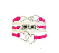BlingNuts Multilayer Braided Leather Wrap Bracelet for Women Sideways Infinity Owl Family Tree Love Heart Anchor Wristband Bracelets Friendship Jewelry, F, Stainless Steel, no gemstone