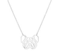 BlingNuts Stainless Steel Elephant Dog Paw Print Bunny Giraffe Hummingbird Necklace for Women Animal Good Luck Love Gift Jewelry, F, Stainless Steel, No Gemstone