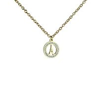 BlingNuts Teddy Bear Cross Lucky Clover Music Note Eiffel Tower Bling Cubic Zirconia Necklaces for Women, F, Stainless Steel, No Gemstone