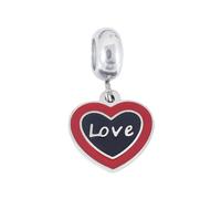 BlingNuts Women Birthday Dangle I Love You Forever Mom Daughter Sister Friends Red Heart Charm Compatible with Pandora Charms Bracelets Gifts