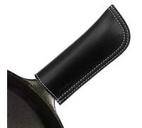 Blingsoul, 2pk, Pure Leather Hot Handle Holder, Double Stitched Skillet Handle Holder, Hot Pan Handle Sleeve, Strong with Firm Grip Hot Handle Cover (Black)