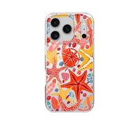 Blingy's for Cellphone Case, Cute Starfish Pattern Fun Beach Ocean Sea Animal Design Transparent Soft TPU Protective Clear Case 6.3 inch (Red Starfish Style, i17 Pro Max)