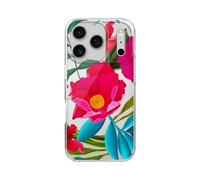 Blingy's for Cellphone Case, Cute Tropical Jungle Flower Pattern Stylish Floral Design Transparent Soft TPU Protective Clear Case 6.9 inch (Big Blooming Flower, i17 Pro Max)