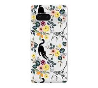 Blingy's for Google Pixel 7a Case, Fun Cat Style with Cute Flower Pattern Funny Floral Animal Design Transparent Soft TPU Protective Clear Case (6.1 inch) (Cats w/Flowers)