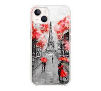 Blingy's for iPhone 14 Case, Pretty Eiffel Tower Style Cute Paris Scenic Landscape Painting Art Design Soft TPU Protective Case 6.1 inch (Pretty Paris)