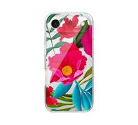Blingy's for iPhone 17 Air Case, Cute Tropical Jungle Flower Pattern Stylish Floral Design Transparent Soft TPU Protective Clear Case 6.6 inch (Big Blooming Flower)