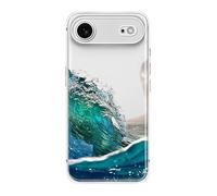 Blingy's for iPhone 17 Air Case, Fun Ocean Waves Style Beach Pattern Scenic Landscape Nature Design Transparent Soft TPU Protective Clear Case 6.6 inch (Ocean Splash)