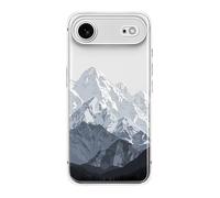 Blingy's for iPhone 17 Air Case, Snow Mountain Pattern Cool Scenic Landscape Nature Design Transparent Soft TPU Protective Clear Case 6.6 inch (Mountain Peak)