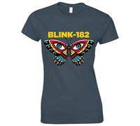 Blink 182 Butterfly Band Logo Skinny Fit T Shirt