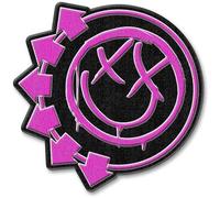 Blink 182 - Pink Neon Six Arrows Smiley [Woven Patch]