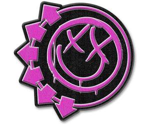 Blink 182 - Pink Neon Six Arrows Smiley [Woven Patch]