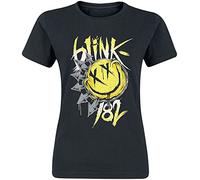 Blink 182 T Shirt Big Smile Band Logo Official Womens Skinny Fit Black