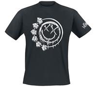 Blink 182 T Shirt Bones Smiley Band Logo Official Mens Black XL