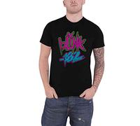 Blink 182 T Shirt Neon Distressed Band Logo Official Mens Black XL