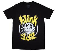 Blink 182 Women's Big Smile Band Logo Skinny Fit T-Shirt in Black | Size: Medium Blink 182 Black M