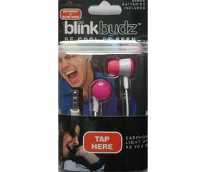 BLINK BUDZ PINK MOVEMENT ACTIVATED AND BLINK MODE EARPHONES