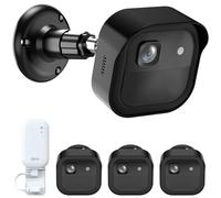 Blink Camera Mount for Outdoor 2K+, 3 Pack Protective Housing and 360° Adjustable Bracket, Snap-On Case for Easy Battery Change, Cable Management Blink Sync Module Mount(Black)