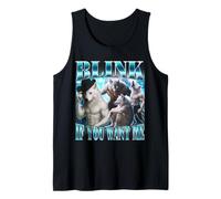 Blink If You Want Me Alpha Werewolf Funny Joke Meme Tank Top