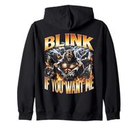 Blink If You Want Me Alpha Wolf Sigma Zip Hoodie