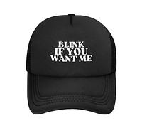 Blink If You Want Me Trucker Hat Blink If You Want Me Hat Black Mesh CapHat Sport Baseball Cap Dad Hat