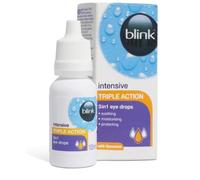 Blink Intensive Triple Action Eye Drops for Dry Eyes, 10 ml | Bausch + Lomb, Liposomes, Hyaluronate and Vitamin E, Suitable for Contact Lens Users