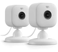 Blink Mini 2 - (Newest Model,2 cameras) Plug-in smart security camera, HD night view in colour, built-in spotlight, two-way audio, motion detection, works with Alexa - 2 cameras (White)