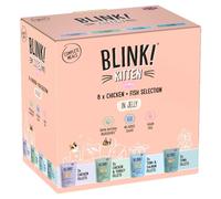 Blink Premium Chicken and Fish Fillets in Jelly Kitten Pouches - 8 x 85g