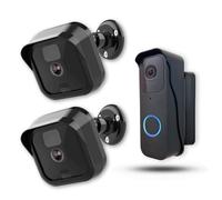 Blink Video Doorbell Mount + Blink Outdoor 3 camera mount 2pack, Waterproof Protective Blink mounting kits for Blink Home Security System, Easy Installation, Black