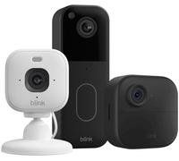 BLINK Whole Home Security Kit Plus with Video Doorbell System, Mini 2K & Outdoor 4 Security Camera Bundle, White,Black