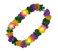 blinkee Light Up Hawaiian Flower Lei Necklace Mardi Gras
