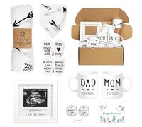 Blinking Stars Pregnancy Gifts for New Parents East 2025 - New Mom Gift Basket for Pregnancy Announcement Baby Shower - Mom and Dad Cups, Decision Coin, Frame