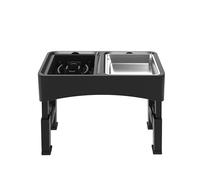 Blinkit 0159-3 Pet Adjustable Slow Feeder Bowl / Elevated Dog Bowl， Slow Feeder Bowl + Stainless Steel Bowl Combination， Four-Level Height Adjustable Foldable Design， Suitable for Dog and Cat Feeding 