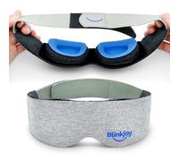 Blinkjoy MOISTURIZING SLEEP MASK - Works best for back sleepers, protects from dust and drafts, comfortable and lightweight, zero pressure, preserves droplets and ointment