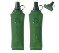 BlinkNOVA 2 Pack Soft Flask Water Bottles TPU 500ml - Foldable & Leakproof Running Water Bottle, Soft Flask with Bite Valve, Lightweight Hydration Bottle for Running, Hiking, Cycling & Travel